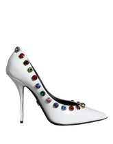 Dolce & Gabbana White Crystal Leather High Heels Pumps Shoes -   -  Dolce & Gabbana.